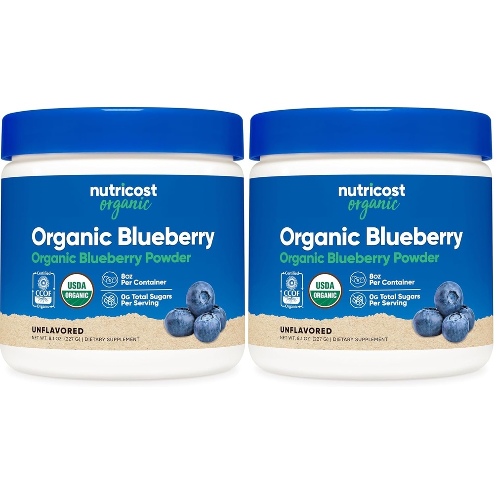 image:imageNutricost Organic Blueberry Powder 8oz 227 Grams Pure GlutenFree81 Ounce Pack of 2