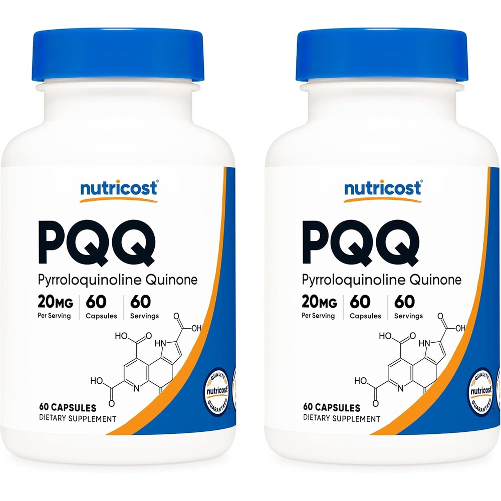image:imageNutricost PQQ Pyrroloquinoline Quinone 20mg 30 Capsules Vegetarian Capsules NonGMO Gluten Free1 Count Pack of 120