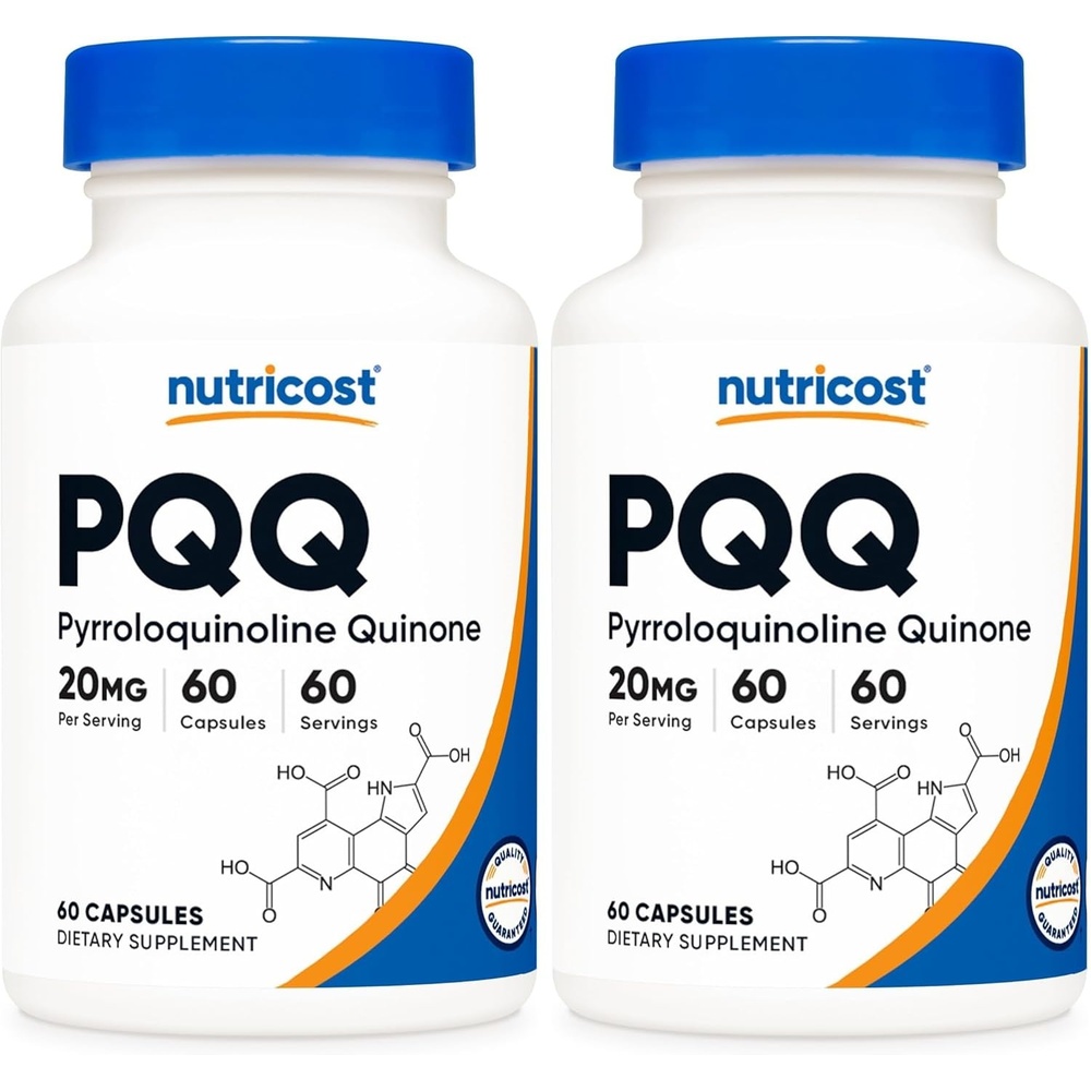 image:imageNutricost PQQ Pyrroloquinoline Quinone 20mg 30 Capsules Vegetarian Capsules NonGMO Gluten Free60 Count Pack of 2