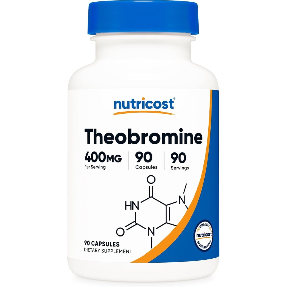 image:imageNutricost Theobromine 400mg 90 Vegetarian Capsules Gluten Free NonGMO