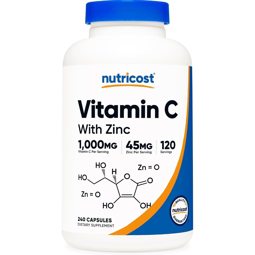 image:imageNutricost Vitamin C with Zinc Capsules 120 Servings Gluten Free GMOFree120 Count Pack of 1