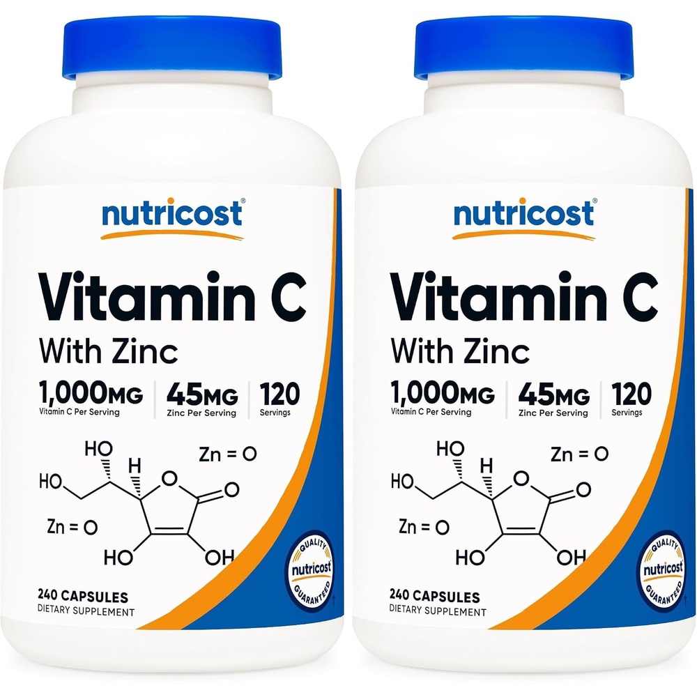 image:imageNutricost Vitamin C with Zinc Capsules 120 Servings Gluten Free GMOFree120 Count Pack of 2