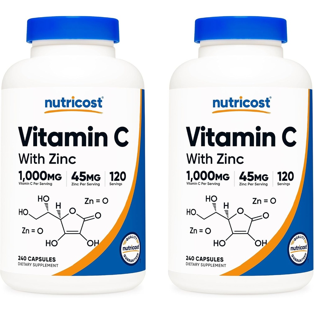image:imageNutricost Vitamin C with Zinc Capsules 120 Servings Gluten Free GMOFree240 Count Pack of 2