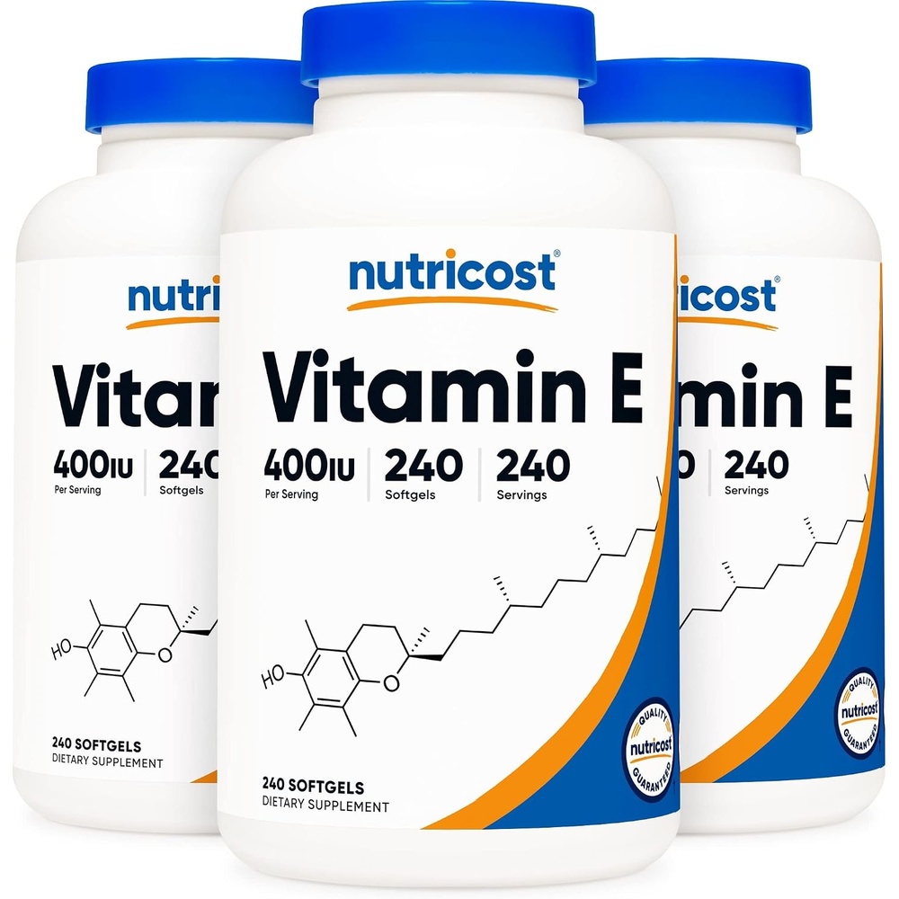 image:imageNutricost Vitamin E 400 IU 240 Softgel Capsules Gluten Free NonGMO240 Count Pack of 3
