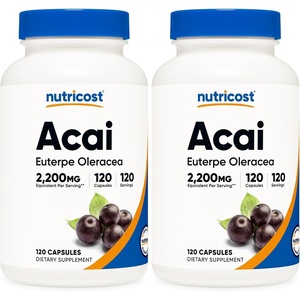 Nutricost Acai Extract 120 Capsules for 120 Servings, Euterpe Oleracea(120 Count (Pack of 2))