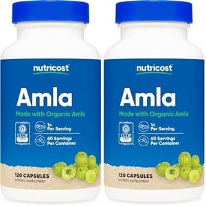 Nutricost Amla (1000mg) 120 Vegetarian Capsules, Gluten Free(120 Count (Pack of 2))