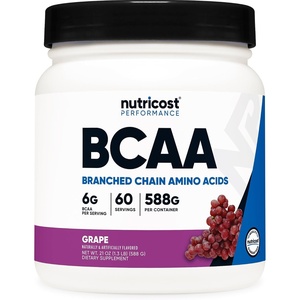 Nutricost BCAA Powder (Strawberry Kiwi, 90 Servings) – Optimal 2:1:1 Ratio(Grape)