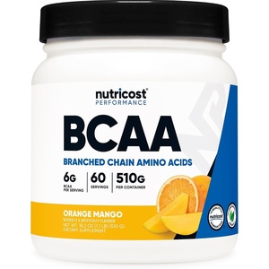 Nutricost BCAA Powder (Strawberry Kiwi, 90 Servings) – Optimal 2:1:1 Ratio(Orange Mango)