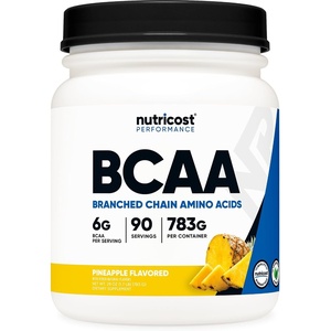 Nutricost BCAA Powder (Strawberry Kiwi, 90 Servings) – Optimal 2:1:1 Ratio(Pineapple)
