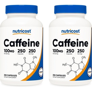 Nutricost Caffeine Pills 100mg Per Serving, 250 Capsules(250 Count (Pack of 2))