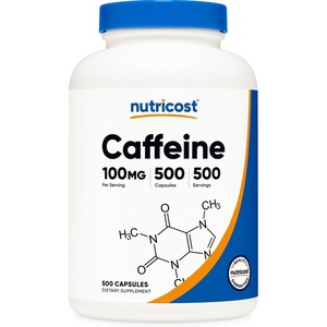 Nutricost Caffeine Pills 100mg Per Serving, 250 Capsules(500 Count (Pack of 1))