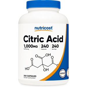 Nutricost Citric Acid 1000mg (1 gram), 240 Capsules – Gluten Free, Non-GMO(240 Count (Pack of 1))