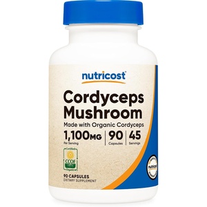 Nutricost Cordyceps Mushroom (1100mg) 90 Capsules, Gluten-Free, 45 Servings(90 Count (Pack of 1))