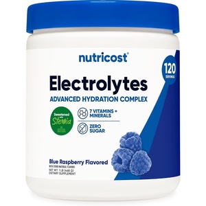 Nutricost Electrolyte Complex Powder, 60 Servings, Blue Raspberry(Blue Raspberry)