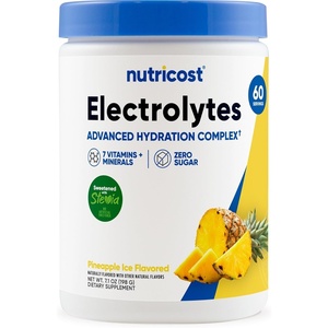 Nutricost Electrolyte Complex Powder, 60 Servings, Blue Raspberry(Pineapple Ice)