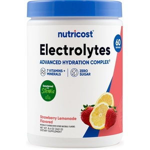 Nutricost Electrolyte Complex Powder, 60 Servings, Blue Raspberry(Strawberry Lemonade)