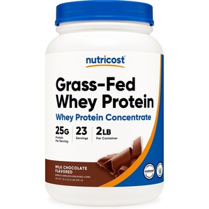 Nutricost Grass-Fed Whey Protein Concentrate Powder (Chocolate) 5LBS(Chocolate)