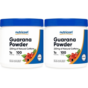 Nutricost Guarana Extract Powder 100 Grams Per Bottle(3.52 Ounce (Pack of 2))