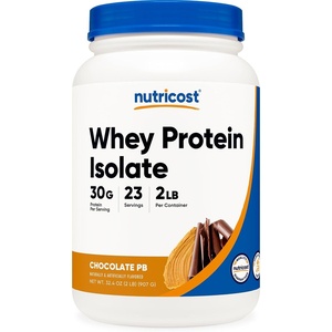 Nutricost Isolate Whey Protein Powder, Vanilla, 5 pounds(Chocolate Peanut Butter)