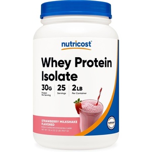 Nutricost Isolate Whey Protein Powder, Vanilla, 5 pounds(Strawberry)