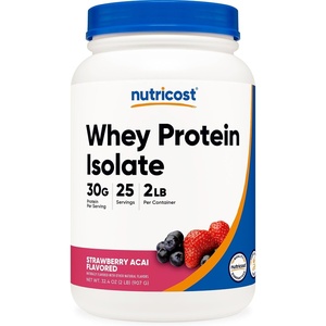 Nutricost Isolate Whey Protein Powder, Vanilla, 5 pounds(Strawberry Acai)