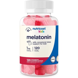 Nutricost Kids Melatonin Gummies (1mg) 120 Gummies(120 Count (Pack of 1))