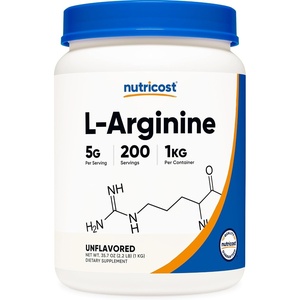 Nutricost L-Arginine Powder 1KG – Pure L-Arginine, 5g Per Serving(2.2 Pound (Pack of 1))