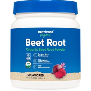Nutricost Organic Beet Root Powder (1 LB) Certified USDA Organic(1 Pound (Pack of 1))