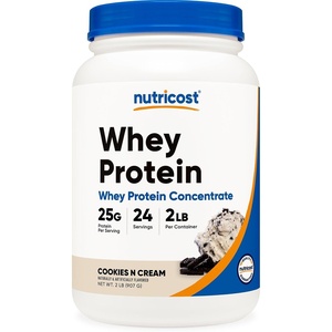 Nutricost Whey Protein Concentrate Powder (Unflavored) 5 LB(Cookies & Cream)